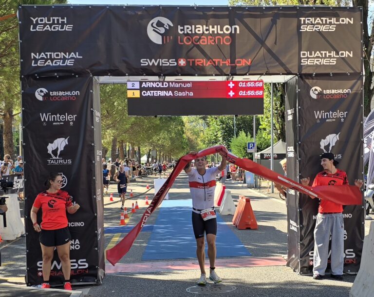 Triathlon di Locarno 2026, Sasha Caterina vincitore della distanza olimpica